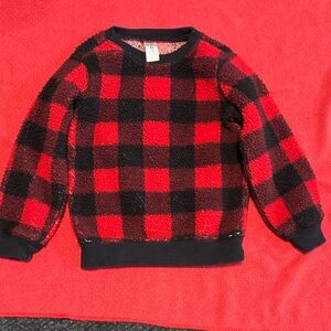 Carter's Red and Black Checkered Sweater